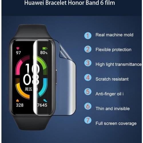 TPU Soft Hydrogel Protective Film For Huawei Bracelet Honor Band 6 Strap HD Non-scratch Screen Protector Film Smart Accessories