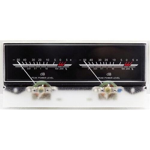 NEW 6.3 Double Pointer Power Amplifier post-drive VU Meter DB level Audio Power Meter with Backlight and Voltage