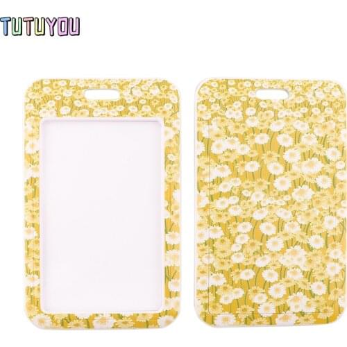 PC3068 Flowers Painting Art Yellow Daisy Lanyard For Key Neck Strap Lanyard Card ID Badge Holder Key Chain Key Holder Hang Rope