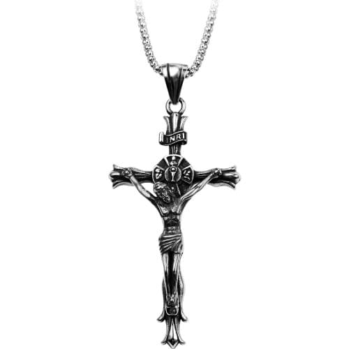 CROSS PENDANT NECKLAC Vintag Jewelri Vintage Aesthetic Accessories Fashion Chain Zinc Alloy Catholic Necklace 2021 New