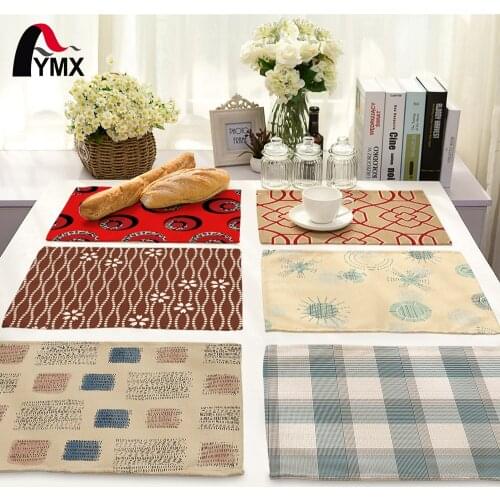 Polyester Colorful Grid Stripes Printed Table Napkins Dinner Napkins Dish Towel Tea Coffee Table Decor Western Mats