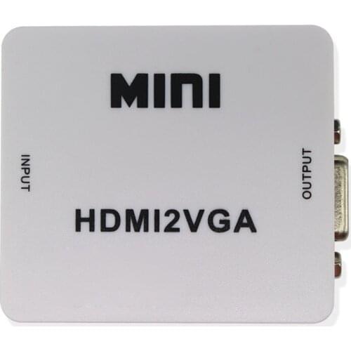 HDMI to VGA Converter Audio Adapter Mini HDMI Audio video Converter Box 1080P HDMI2VGA for PS3 PC laptop to HDTV Projector
