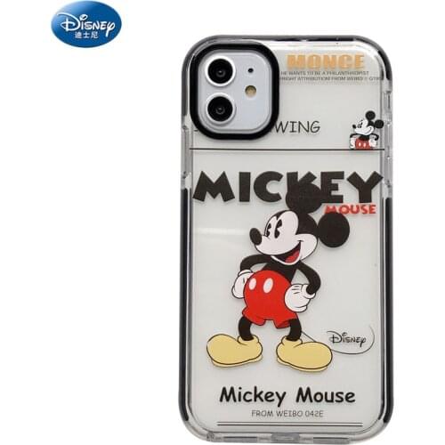 DISNEY 2021 Mickey Minnie Silicone Case for iPhone 11 Pro Xs Max iPhone 12 7 8 Plus Official Liquid Silicon 360 Full Cover