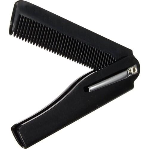 Foldable comb Folding Pocket Clip Hair Moustache Beard Comb Fashion Men Women Handmade massage hair brush