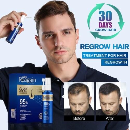 Hair Rapid Growth Spray for Mens Body and Chest and Eyebrows and Beard Thick Hair Treatment Loss Product 60ml and 20ml