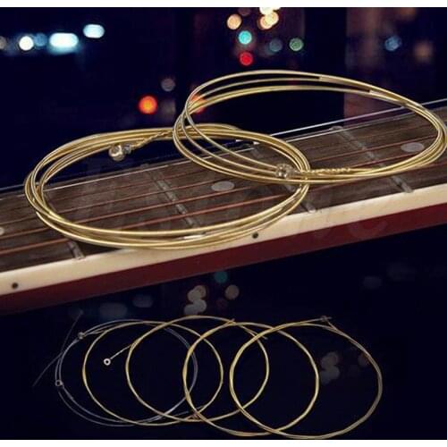 6Pcs/Set Acoustic Guitar Strings Nickel Plated Steel Practice Guitar String E-A For Acoustic Folk Guitar Classic Guitar