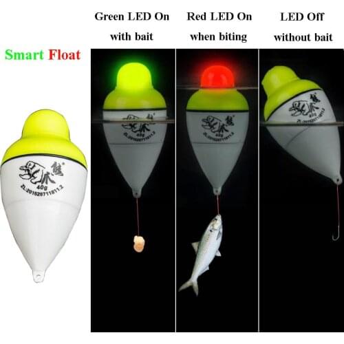 Smart Fishing Float Alarm Fish Bite Bait Trigger LED Light Automatic Night Bobber Electronic Buoy Strike Indicator Alert