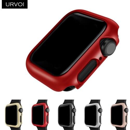 URVOI cover for apple watch series 6 SE 5 4 3 2 case for iwatch protector hard PC frame bumper slim Ultra-thin case band 40 44mm