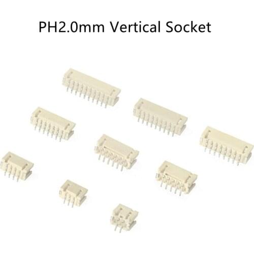PH2.0mm Connector Vertical/Horizontal SMD Female Socket 2/3/4/5/6/7/8/10P