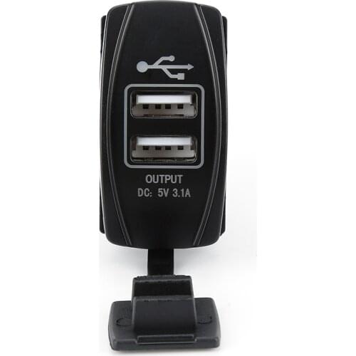 12V 3.1A Motorcycle Car Dual USB Charger Fast Charging Portable Phone Charger Adapter Charger Mobile Phone Accessories