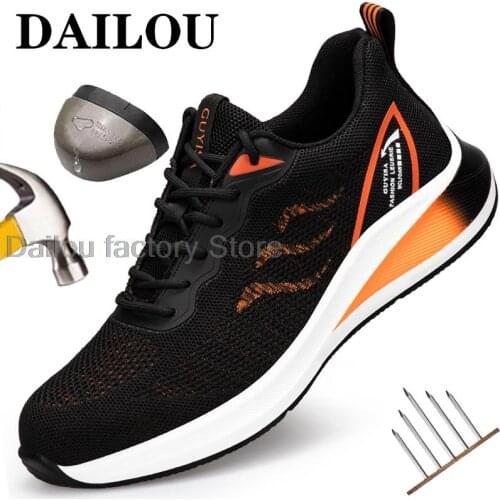 Safety Shoes for Men Women Steel Toe Sneaker Work Shoes Lightweight Breathable Industrial Construction Shoes Safety Work Boots