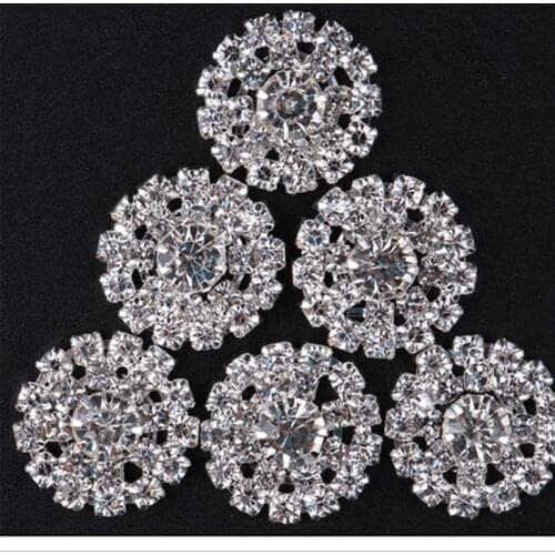 Top Fashion New Arrival 10pcs Rhinestone For Handmade Flower,flower Center Buttons ,flat Back Embellishment For Ribbon Bow 10pc