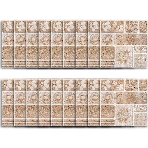 18pcs Nordic Style Square Tiles Colorful Mosaic Waterproof Stick Wall Art Bathroom Cafes Living Room Tile Sticker Wall Sticker