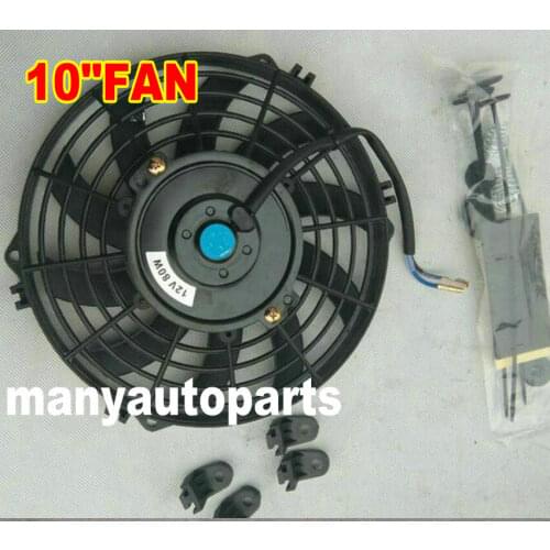 7 9 10 12 14 16 Inch Universal 12V 80W Slim Reversible Black Blade Electric Cooling Radiator Auto Fan Mounting Kit