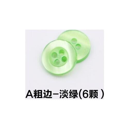 Free shipping 120pcs/lot light green Rough edge button Mens and womens shirts button handmade cuff collar buttons 10mm/11.5mm