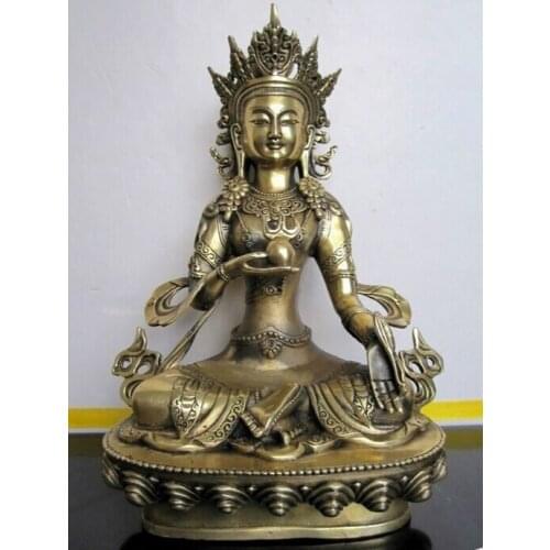 Bi001631 Tibet Buddhism Ksitigarbha Bronze Buddha Statue