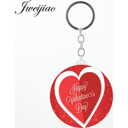 JWEIJIAO red heart happy valentines day gfit keyring Round makeup mirrors moive Mini Decoration DIY espejo de maquillaje FQ817