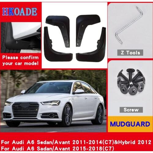 Car Fender Mud Flaps For Audi A6 C7 Sedan Saloon Avant 4th 4 Gen 2018~2011 Mudguards Splash Guards Fender Car Fender Accessories