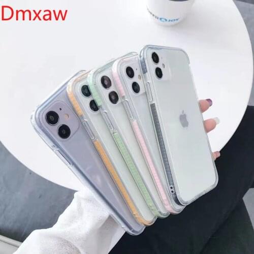 For Samsung Galaxy A20 A30 A10 M10 A7 2018 J7 Prime Phone Case Clear Transparent Shockproof Colorful Soft TPU Cover