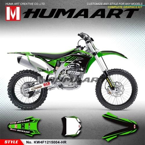 HUMAART Custom Sticker Enduro Graphics Vinyl Decal Kit for KX450F KXF450 KXF 450 2012 2013 2014 2015
