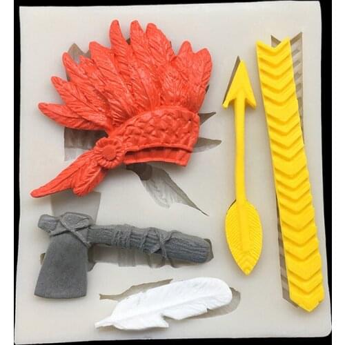 Indian Aboriginal Elements Silicone Mold Fondant Chocolate Sugarcraft Mold Cake Decorating Tools Baking Accessories