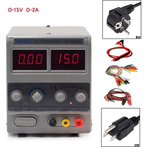 YIHUA 1502DD DC power supply voltage regulator laboratory power supply adjustable digital telephone repair 15V 2A switch power