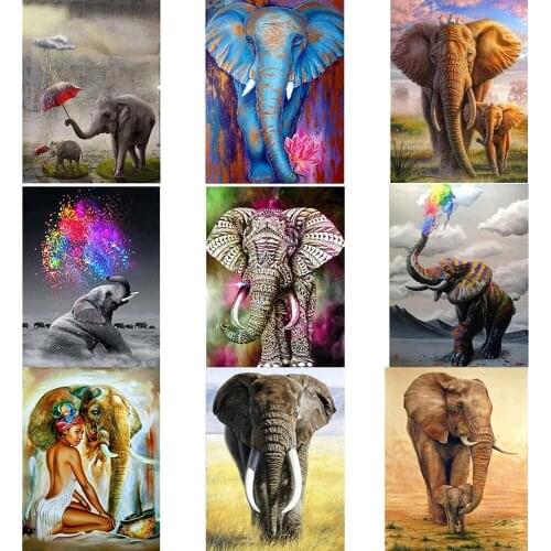 KEXINZU 5d Diamond Painting Full Drill Animal New Arrival Diamond Embroidery Elephant Decorations For Home Wedding decoration Y4