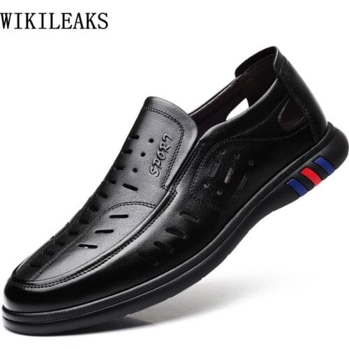Loafers Summer Shoes Men Black Slip on Shoes for Men 2021 Round Toe Designer Brown Leather Casual Shoes Men Chaussures De Homme