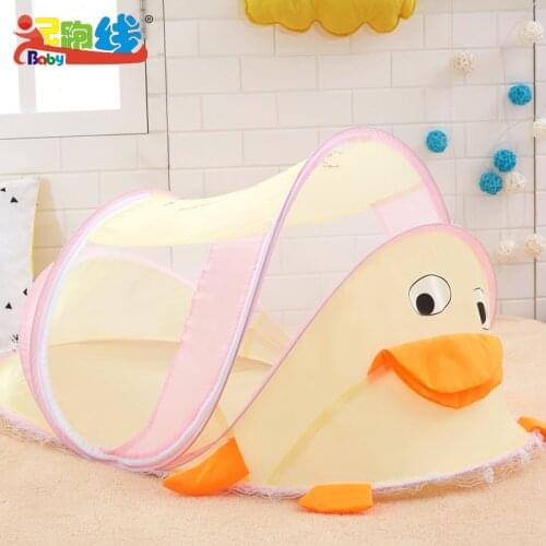 Infant Breathable Baby Bed Portable Foldable baby Net Anti-Bug Crib Cradle Tent Cartoon Baby Mesh Netting Bed Tents Elegant