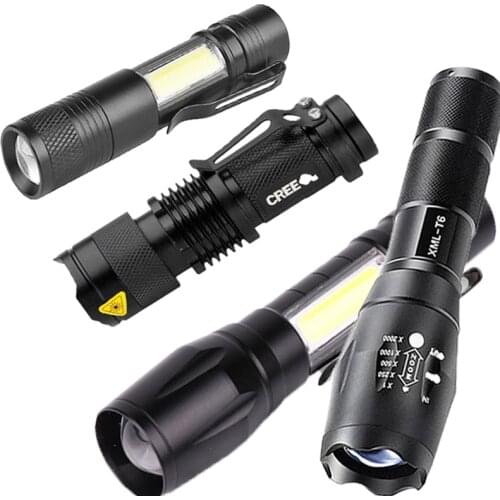 Portable Ultra Bright 20000 LM LED Flashlight Hand light 5-Mode Linterna Zoomable Torch Waterproof Pocket Bicycle Camp Led Light