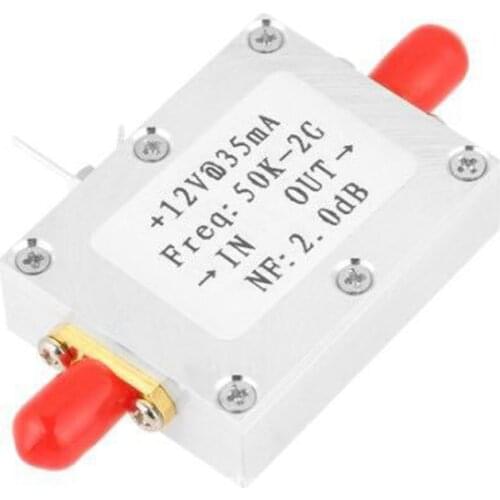 RF Amplifier Signal Receiver 50K-2GHZ Low Noise Amplifier RF Amplifier Broadband Low Noise Amplifier LNA Gain