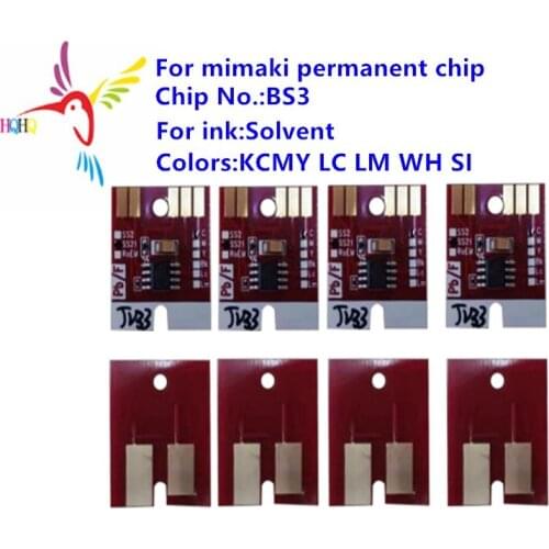 Compatible Solvent Chip BS3 Use for Mimaki JV33 Printer Permanent Chip for Empty Transparent Refillable Ink Cartridge