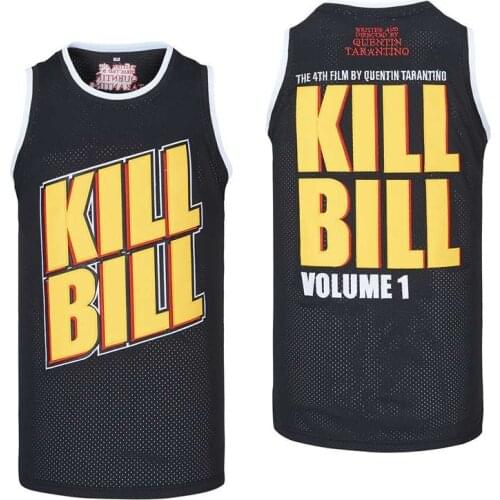 BG basketball jersey KILL BILL Jerseys Embroidery sewing printing Outdoor sportswear Hip-hop movie summer Black jerseys 2021