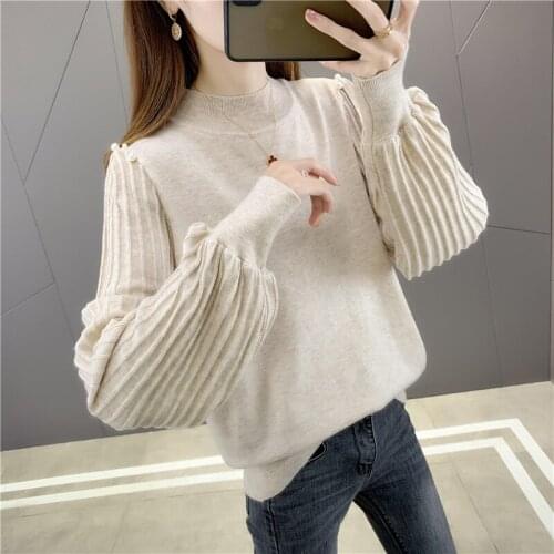 Hall no. 3 in 1 18993 】 make solid color and a half high collar nail bead pullovers [1131] 54