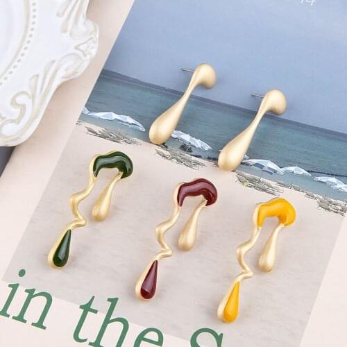 6pcs Korean Style Retro Stud Earrings earrings for women vintage Geometric Trend Ladies femal Earrings Diy Jewelry Findings