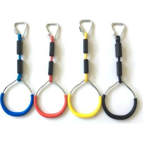 1 Pair Outdoor Gymnastic Rings Childrens Pull Up Gym Rings Fitness Sports Equipment Pull-ups Pull Ring