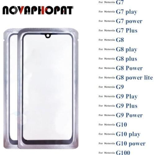 Digitizer LCD Sensor Glass For Motorola Moto G7 G8 G9 G10 Play Power Plus Lite Touch Screen Glass lens + With OCA 10pcs/lot