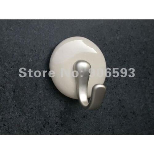 10pcs lot free shipping cream white porcelain 3M sticky hook,bathroom hook,coat hook