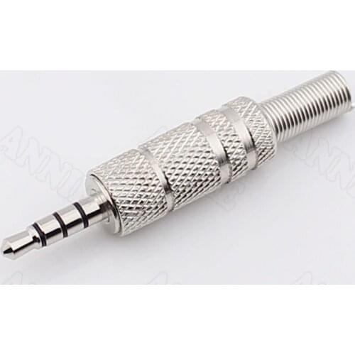 50pcs/lot 3.5mm 3 Ring 4 Section Socket Headset Repaired Connector Wire Welded Jack