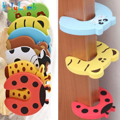 7Pcs/Lot Animal Baby Security Door Card Protection Tools Baby Safety Gate Products Newborn Care Cabinet Locks Straps
