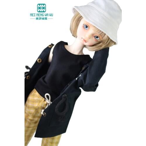 BJD doll accessories fits 43-45cm 1/4 MSD MK MYOU fashion Jacket coat black, khaki, army green