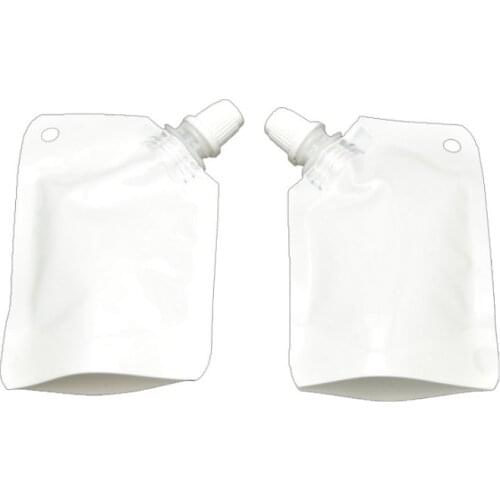 50ml white plastic doypack liquid stand up storage pouch packing bag with Side Spout