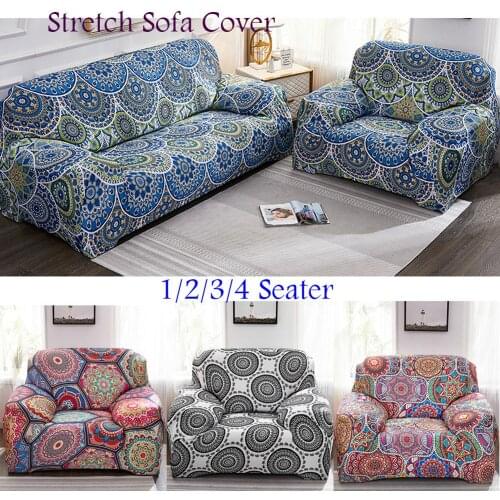 11Styles Stretch Sofa Cover Slipcovers All-inclusive Couch Case Mandala Sofa Loveseat Cover (L-Style need 2 Sofa Case)