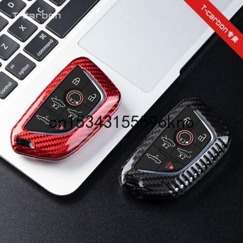 For Chevrolet Corvette C8 Coupe Carbon Fiber Key Case Cover Car Accessories