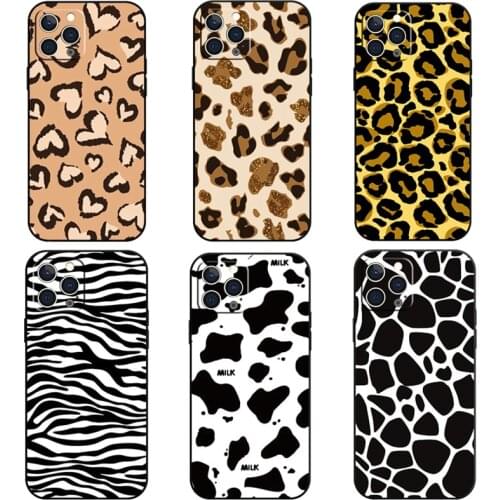 Phone Case For iPhone 6 6s 7 8 plus SE 2020 X XR XS Max 11promax 11pro 12Mini 12promax 12pro 12 11 Cover Tiger Leopard Printing