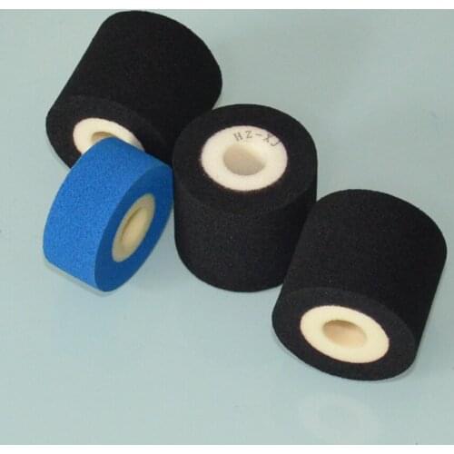 Black Diameter 36mm Height 36mm manual batch coding machine industrial ink roll for horizontal type sealing machine