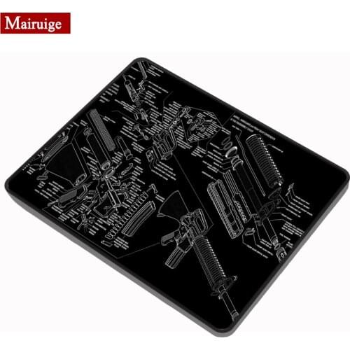 Pistol Black Cloth Mouse Pad 20x18cm CS GO Gun Parts M14 AR15 HK45 AK47 98K Gamer Speed Pc Compute Desk Mat Small Mousepad Xl