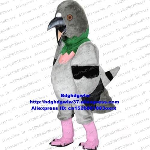 Long Fur Grey Pigeon Dove Bird Of Peace Mascot Costume Adult Cartoon Character Anime Suit Art Festivals And Holidays zx2439