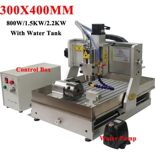 LY cnc 3040 4axis wood router usb port metal engraving milling machine with water tank water cooling spindle 800w 1.5kw 2.2kw