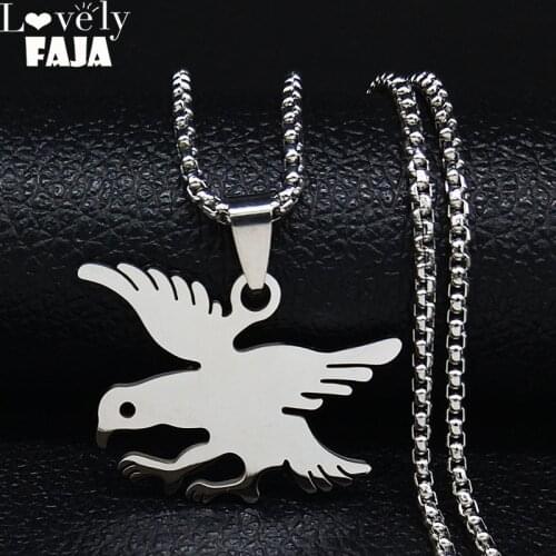 Gothic Grow Stainless Steel Necklace Women/Men Silver Color Necklaces & Pendants Jewelry acero inoxidable joyeria mujer N20052